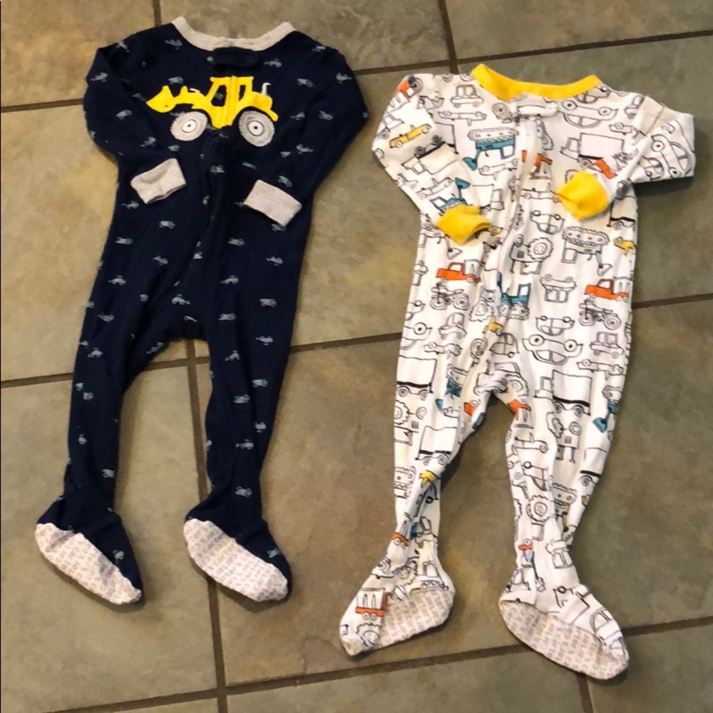 Carters tractor truck footed sleepers 12 months